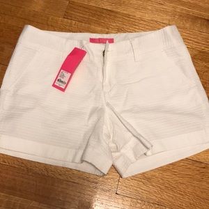 NWT Lilly Pulitzer White Callahan Shorts Size 8